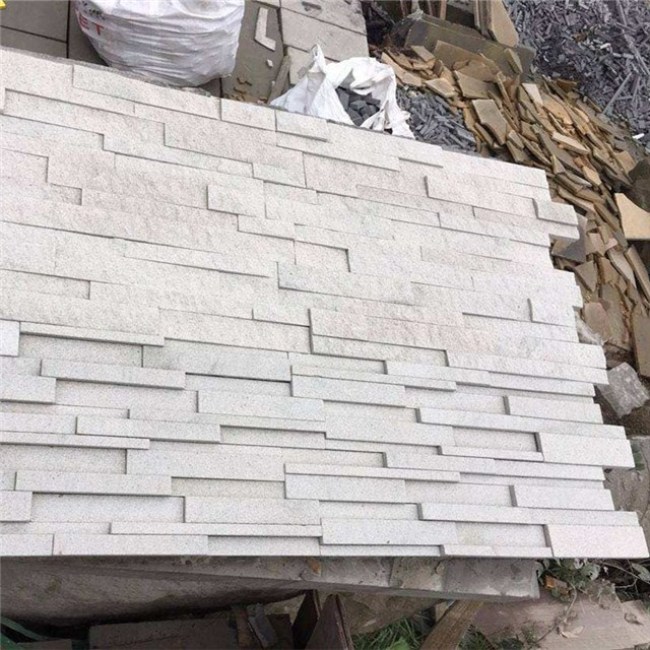 White sandstone wall cladding panels